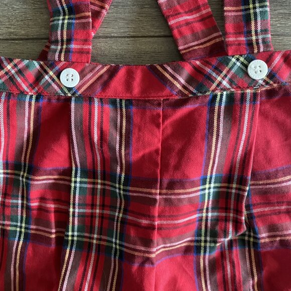 Edgehill Collection Plaid Suspender Shorts - Picture 3 of 4